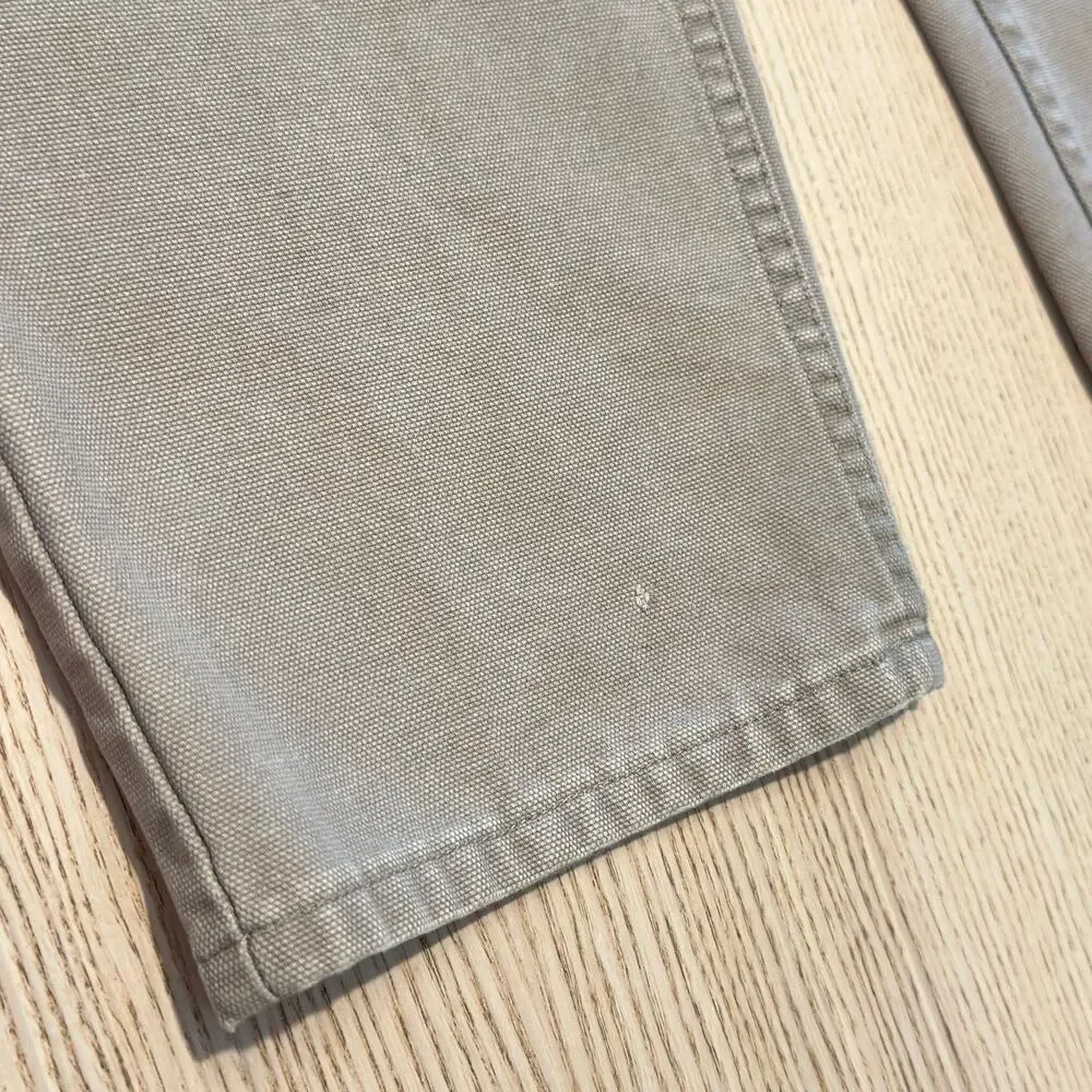 JCrew Oarsman Utility Wide Leg Pants Mens 33x34 Cotton Five Pocket Stone Taupe